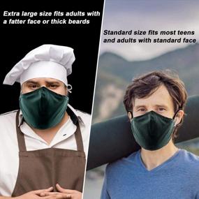 img 3 attached to HONYAO Cotton Cloth Masks, Plain Color Reusable Washable For Men Or Women (Pack Of 3, Medium）