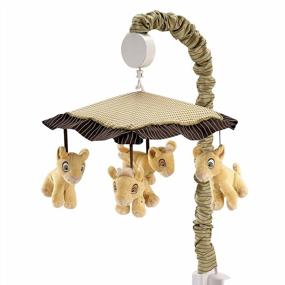 img 4 attached to Disney Lion King Simba'S Wild Adventure Musical Mobile In Ivory, Brown, Sage & Tan