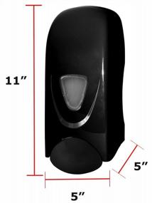 img 2 attached to Wall Mount 800Ml Foaming Hand Soap Dispenser, Manual Push Button Janico 2221, Black