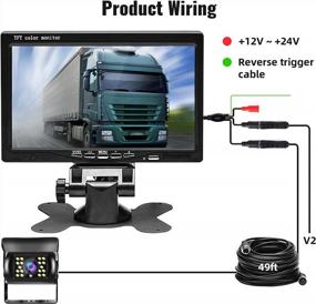 img 1 attached to 7" HD 1080P Waterproof LED Night Vision RV Backup Camera System W/ 50Ft Extension Cable