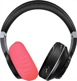 img 1 attached to 2 Pairs Headphone Ear Covers Replacement, PChero Fabric Earpad Cover Protectors With Stretchable And Washable Cloth For Wireless Wired Over The Ear Headphones (Fit 3.5" - 4.3", Pink)