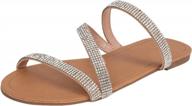 bling into summer with redtop women's rhinestone flat sandals – comfortable and chic logo