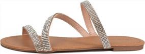 img 3 attached to Bling Into Summer With REDTOP Women'S Rhinestone Flat Sandals – Comfortable And Chic
