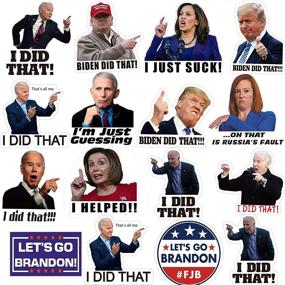 img 1 attached to I Did That Biden Sticker Combo Pack! Kamala Harris, Pelosi, Fauci, Joe Gas & 🚀 Let's Go Brandon Decals - Waterproof, Funny & Easy to Remove - 300Pcs Green Vinyl Stickers