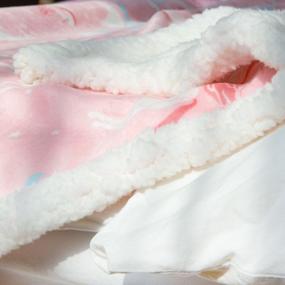 img 2 attached to Super Soft Sherpa Throw Blanket For All Ages - Luxurious Fleece Minky Blanket With Sherpa Plush Backing In Lovely Pink Unicorn Design (50 X 60 Inches)