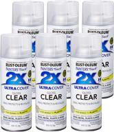 rust-oleum 249117-6 pk painter's touch 2x ultra cover, 6 pack, gloss clear, 6 can logo