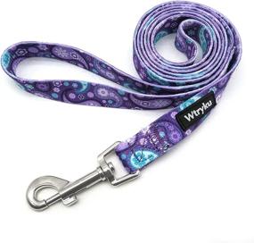 img 4 attached to 🌸 Wtryku Purple Flower Dog Leash for Small, Medium, and Large Dogs - Durable, Cute Leash for Walking and Training Puppies - 4FT/5FT/6FT Length, 5/8" Wide