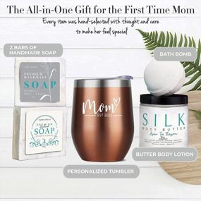 img 3 attached to Pregnancy Gifts For First Time Moms - Mom Est. 2022 Spa Bath Box Set W/ Rose Gold Tumbler - New Mom Gift Basket For New Mom - Expecting New Mom Essentials - Pregnancy Must Haves For First Time Moms -