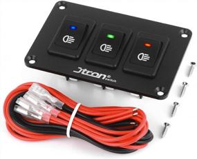 img 2 attached to DC 12V Universal Car Switch Panel, Jtron 3-In-1 Racing Car Rocker Switch Panel Combination Toggle Switch Ignition On Off Engine Start Push Button For RV Yacht Modification(12V 20A/Red+Green+Blue)