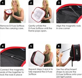img 1 attached to Enhance Your Lighting Setup With Kamerar D-Fuse Combo: Large LED Softbox & Grid, 12"X12