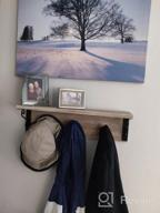 img 1 attached to Rustic Grey Wood Coat Hook Rack With Shelf And Key Holder - Set Of 2, Perfect For Entryway, Mudroom, And Bathroom Organization And Storage review by Matt Davis