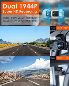 img 1 attached to Vantrue E2 Dual 2.5K Dash Cam: 1944P+1944P, 5G WiFi & GPS, Voice Control, 24Hrs Parking Mode + More!