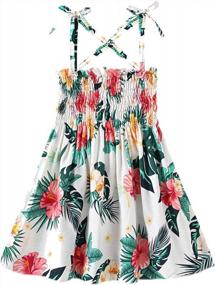 img 4 attached to Cute Toddler Girls Boho Floral Dress For Summer Beach Fun!