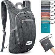 g4free 10l hiking backpack lightweight packable hiking daypack small travel outdoor foldable shoulder bag(black) logo