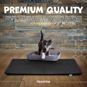 img 3 attached to Dipperdap Cat Litter Trapping Mat with Handles - Honeycomb Design, Double Layer, Easy-to-Clean Waterproof Materials