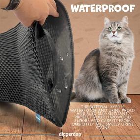 img 2 attached to Dipperdap Cat Litter Trapping Mat with Handles - Honeycomb Design, Double Layer, Easy-to-Clean Waterproof Materials