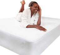 🛏️ magichome queen size waterproof mattress protector: soft cotton terry surface, fitted 18 deep pocket, breathable & noiseless logo