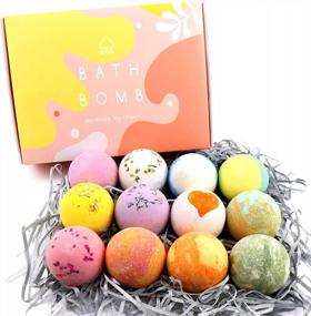 img 4 attached to Poleview Bath Bombs Gift Set,Bubble Bath & Spa Bath,Dry Skin Moisturize,12 Handmade Natural Plant Aroma Bath Balls, Perfect For Birthday Mothers Day Gifts Idea For Her/Him, Wife, Girlfriend