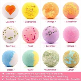 img 1 attached to Poleview Bath Bombs Gift Set,Bubble Bath & Spa Bath,Dry Skin Moisturize,12 Handmade Natural Plant Aroma Bath Balls, Perfect For Birthday Mothers Day Gifts Idea For Her/Him, Wife, Girlfriend