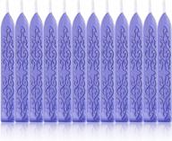 набор из 12 сургучных палочек с фитилями античного металлического фиолетового цвета, идеально подходящих для сургучных штампов и рукописей – totem fire seal wax логотип