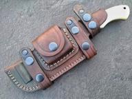 ottoza handmade damascus tracker knife с костяной ручкой - нож для выживания - нож для кемпинга - нож из дамасской стали - охотничий нож из дамасской стали с ножнами горизонтальный нож с фиксированным лезвием no: 115 логотип