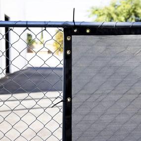 img 3 attached to Amgo Heavy Duty Grey Fence Privacy Screen Windscreen - Commercial And Residential Grade With 90% Blockage, Bindings And Grommets Included, Custom Sizes Available