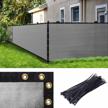 amgo heavy duty grey fence privacy screen windscreen - commercial and residential grade with 90% blockage, bindings and grommets included, custom sizes available logo