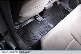 img 1 attached to SMARTLINER Custom Fit Floor Mats for 2012-2016 Honda CR-V - Black 2 Row Liner Set - All Models