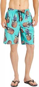 img 2 attached to Stay Cool And Stylish In Loveternal'S Quick-Dry Men'S Swim Trunks With Printed Designs And Mesh Lining For Summer Fun At The Beach