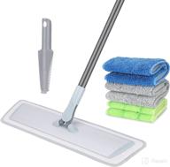 🧹 16-inch wet dust mop for hardwood floors with 3 reusable pads - flat microfiber mop for effective floor cleaning... logo