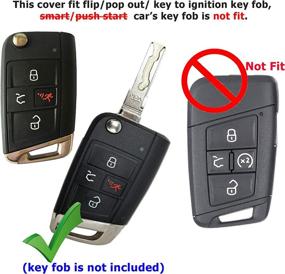 img 3 attached to 🔑 2Pcs Coolbestda Rubber Key Fob Case for VW Golf, Tiguan, Atlas & More – Keyless Remote Protector