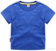 👕 adaliafaye kids crewneck cotton solid t-shirts: premium comfort for boys and girls логотип