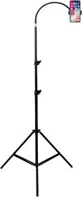 img 3 attached to 📱 HAITENT 7.2 Feet Extendable Phone Floor Tripod Stand - 98 Inch Height, Gooseneck, Universal Mount, Carry Bag - Ideal for Live Streaming