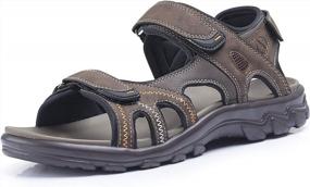 img 4 attached to Men/Women'S Sandals With Arch Support & Adjustable Straps: Open Toe For Outdoors, Size 7-13