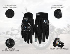 img 2 attached to 🏍️ DOT Approved Motocross Fashion Full Face Helmet Set with Touch Screen Gloves & Goggles - Adult Dirt Bike ATV Motorcycle Helmet (3 Pcs Set)