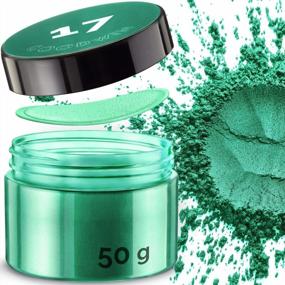 img 4 attached to CRAFTISS Emerald Cosmetic Grade Mica Powder 1.7 Oz - 50G Natural Coloring Pigment For Epoxy, Soap Making, Lip Gloss, Body Butter, Candle Making, Bath Bomb, Resin Art, Acrylic Nails