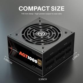 img 1 attached to 💡 ARESGAME AGT1000 - 1000W 80+ Gold Fully Modular Power Supply