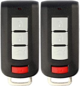 img 4 attached to Pack of 2 KeylessOption Keyless Entry Remote Smart Car Key Fobs for Mitsubishi Outlander Sport Lancer