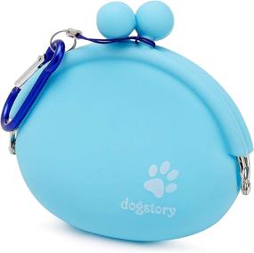 img 4 attached to 🐶 Голубая Натуральная сумка для лакомств Abonci для собак — модная и переносная многоразовая небольшая сумка для лакомств для собак при дрессировке и занятиях спортом