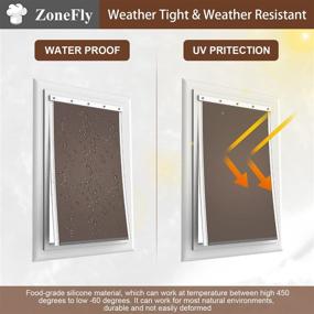 img 2 attached to 🐶 Silicone Replacement Dog Door Flap: Weather Resistant and Durable for PetSafe Freedom Doggie Doors (10 1/8" x 16 7/8")