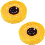 enhance your metalworking projects with niupika's yellow soft cotton polishing buffing wheel bench grinder logo