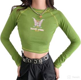 img 3 attached to 👚 Woxlica E Girl Clothing: Stylish Graphic Print Summer Crop Tops for Trendy Teen Girls