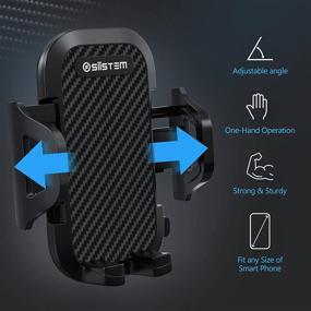 img 1 attached to 📱 SIISTEM Phone Mount for Car: Ultimate Universal Holder with Suction Cup, Release Button & Lock Mechanism for Dashboard/Windshield