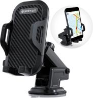 📱 siistem phone mount for car: ultimate universal holder with suction cup, release button & lock mechanism for dashboard/windshield logo