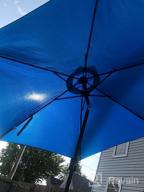 img 1 attached to FRUITEAM 9Ft Patio Umbrella Fade-Resistant Yarn-Dyed Canopy, 95%-UV-Protection Market Umbrella Outdoor Table Umbrella With Ventilation And 2 Years Nonfading Top For Garden, Deck, Backyard And Pool (Beige) review by Greg Peitz
