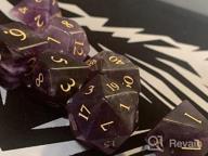 img 1 attached to Experience The Magic With UDIXI'S Handmade Natural Gemstone D&D Dice Set In Dark Purple Cat'S Eye review by Joseph Quade