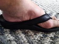 img 1 attached to V.Step Orthotic Leather Thong Sandals For Men Women - Arch Support Flip Flops For Plantar Fasciitis, Adjustable Black M5/W7 review by Steve Walton