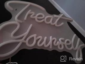 img 6 attached to Neon Signs White LED Sign: Treat Yourself To Bedroom Wall Decor For Birthday Gift, Party Home Decor & Wedding Bar!