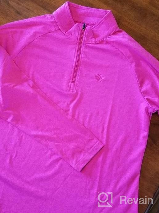 img 1 attached to Women'S AjezMax Half Zip Pullover Running Shirt: Athletic Long Sleeve Workout Tops review by William Turner
