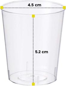 img 2 attached to MATANA - Premium Quality Crystal Clear Multi-Use Plastic Shot Glasses - Set of 250, 2oz Capacity